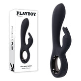 Playboy Pleasure Late Night Bunny 20 cm Rabbit Vibrator Black VIBRATORS-RABBIT
